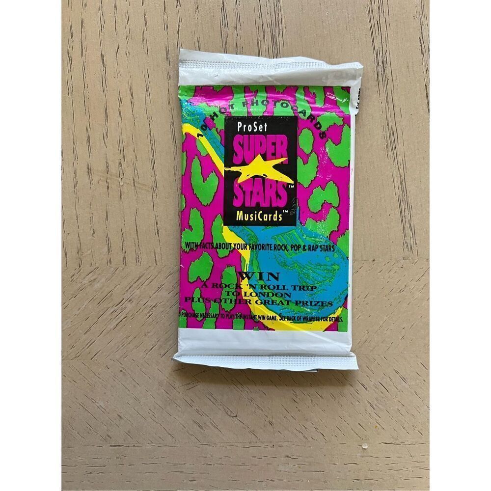 1991 ProSet SUPER STAR MUSIC Trading CARDS SEALED PACK 10 Pop Culture/Rap/Rock